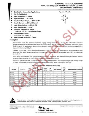 TLV272QDRG4Q1 datasheet  